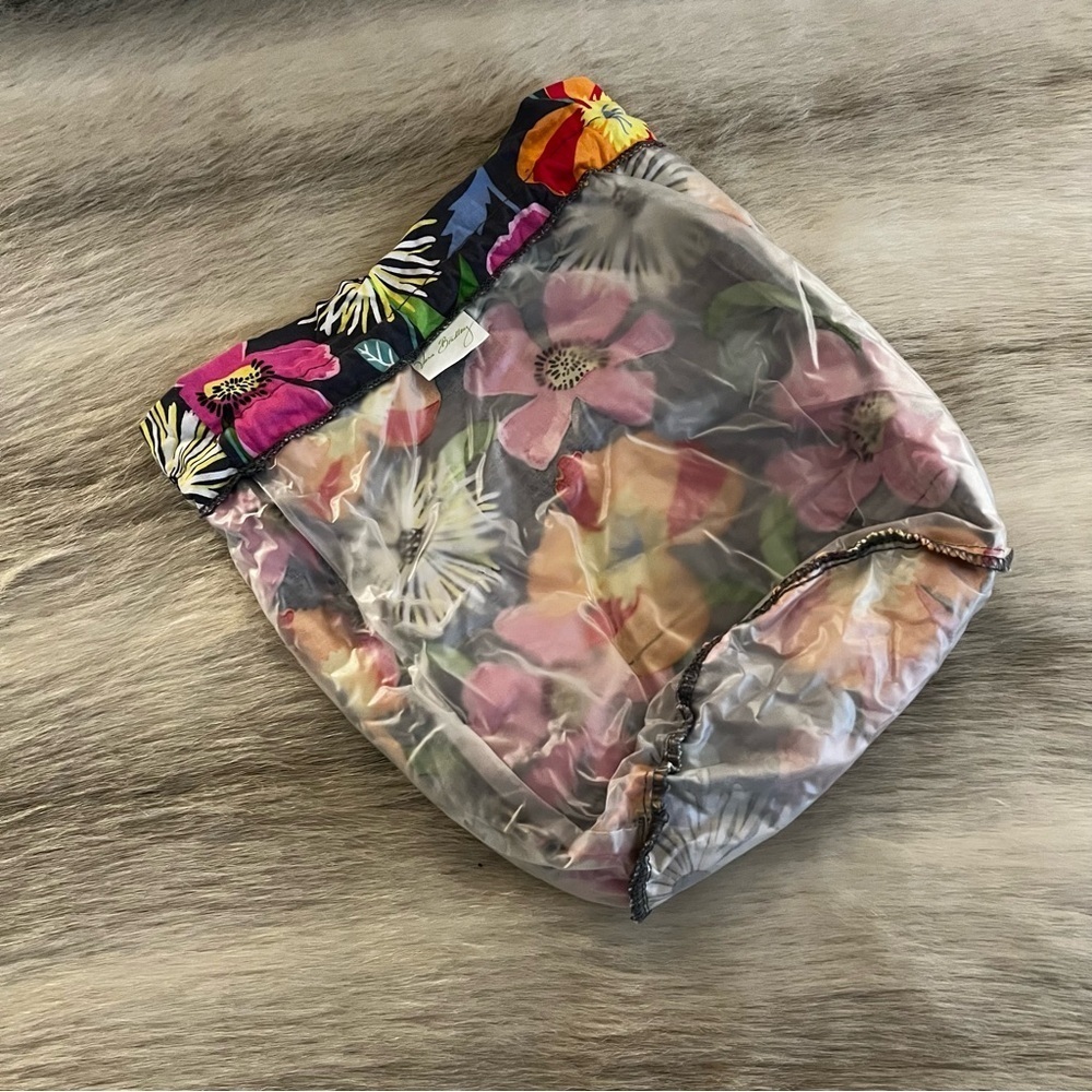 VERA BRADLEY Ba Va Bloom Y2K Ditty Bag Drawstring Plastic Lined Travel Floral - Picture 10 of 12